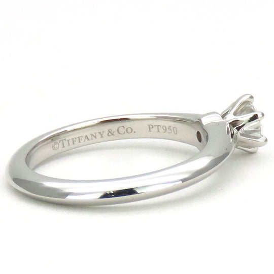 TIFFANY&Co. Ring Pt950Platinum, Diamond Platinum Solitaire Women Used Authentic
