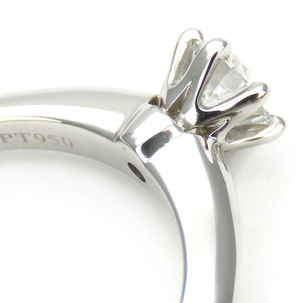 TIFFANY&Co. Ring Pt950Platinum, Diamond Platinum Solitaire Women Used Authentic