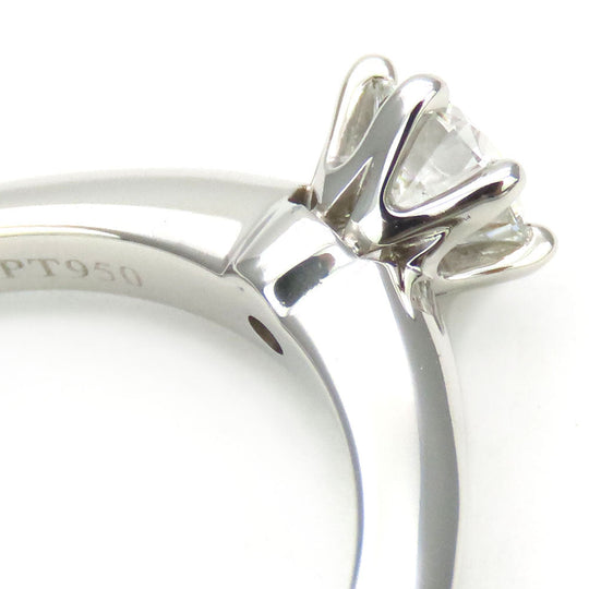 TIFFANY&Co. Ring Pt950Platinum, Diamond Platinum Solitaire Women Used Authentic