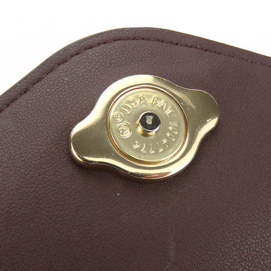 COACH Shoulder Bag C7301 leather black Women Used Authentic