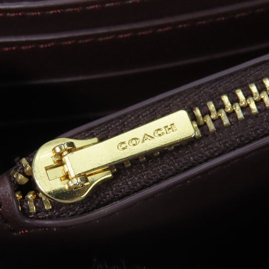 COACH Shoulder Bag C7301 leather black Women Used Authentic