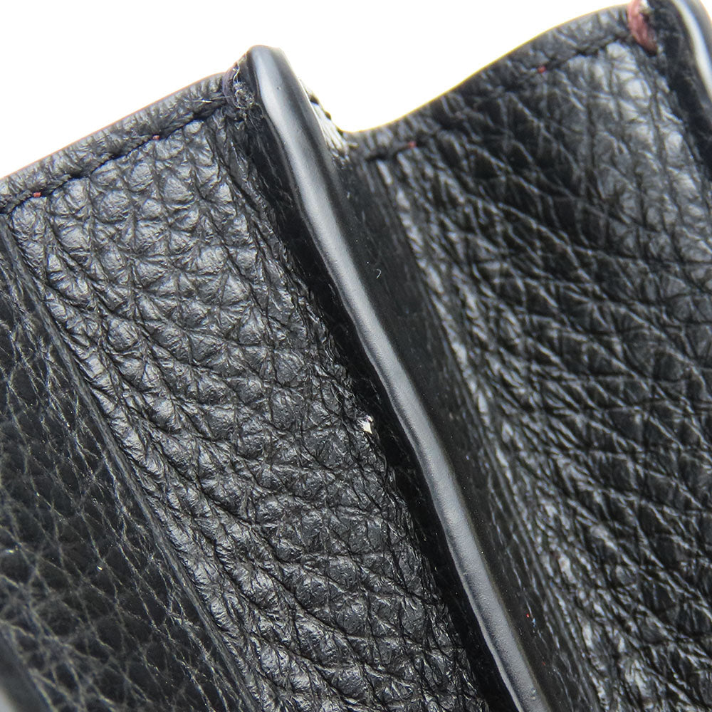 COACH Shoulder Bag C7301 leather black Women Used Authentic