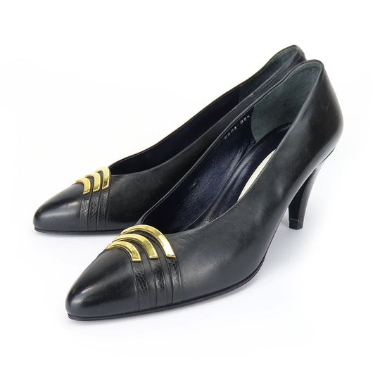 GIVENCHY pumps leather black Women 36 1/2 Used Authentic