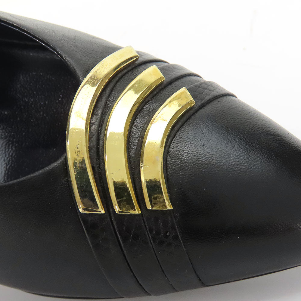 GIVENCHY pumps leather black Women 36 1/2 Used Authentic