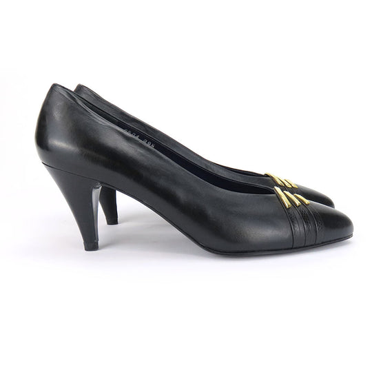 GIVENCHY pumps leather black Women 36 1/2 Used Authentic