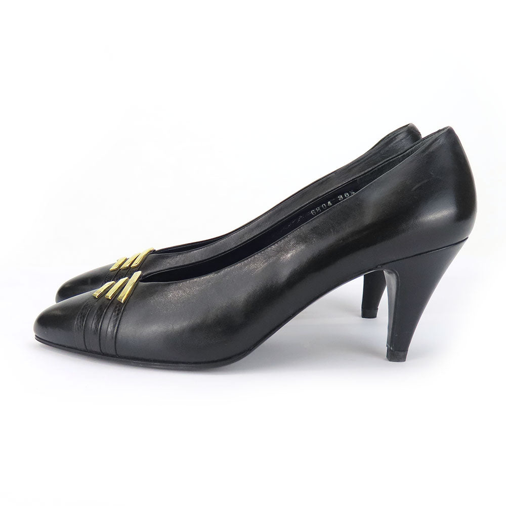 GIVENCHY pumps leather black Women 36 1/2 Used Authentic
