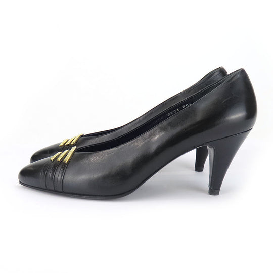 GIVENCHY pumps leather black Women 36 1/2 Used Authentic