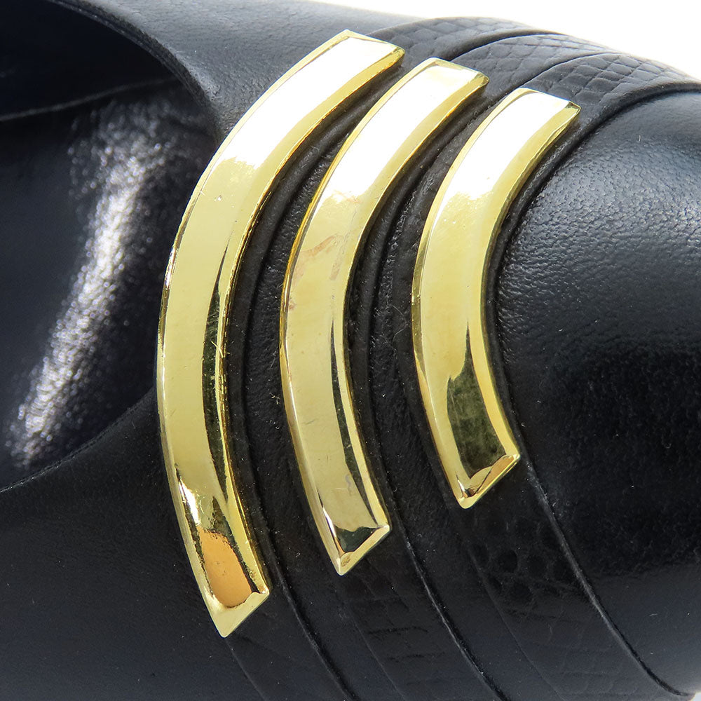 GIVENCHY pumps leather black Women 36 1/2 Used Authentic