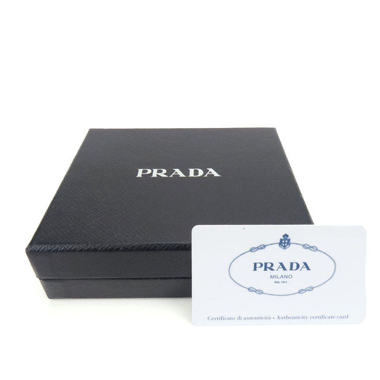 PRADA Bifold Wallet 1M0522 leather Brown Women Used Authentic
