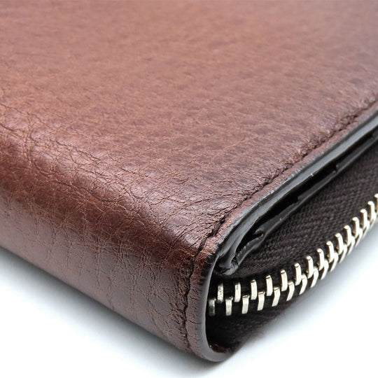 PRADA Bifold Wallet 1M0522 leather Brown Women Used Authentic