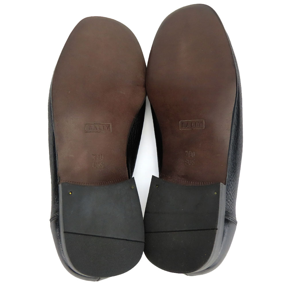 BALLY loafers leather black Women 7 F(EU) Used Authentic