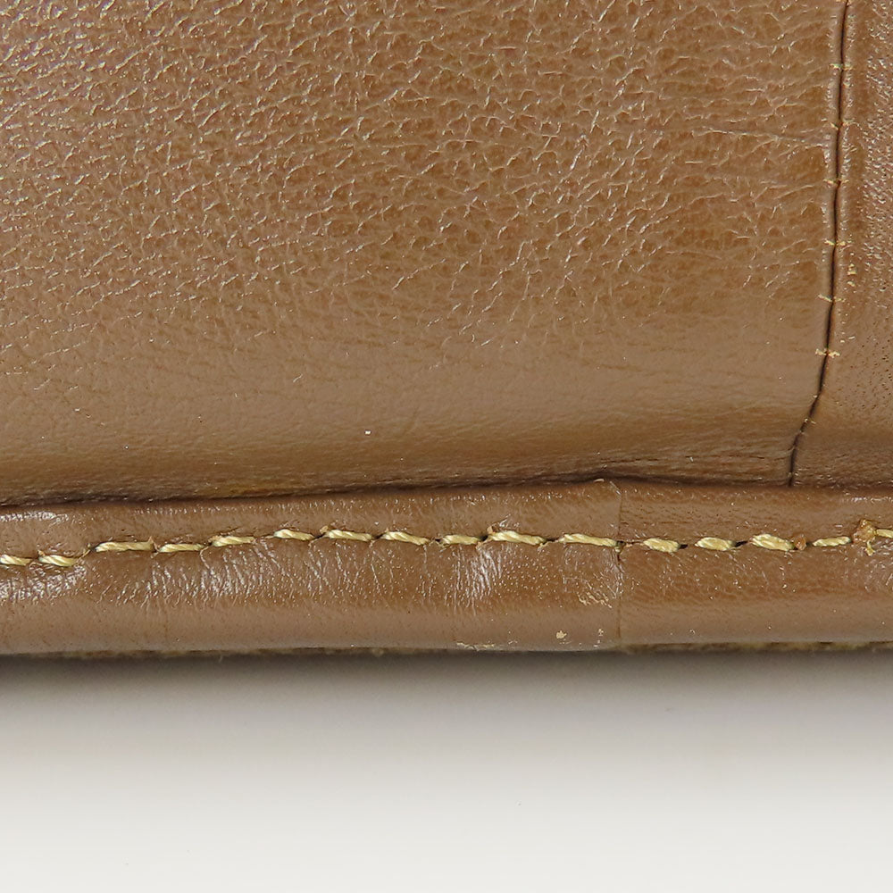 BORBONESE Clutch bag Leather, Suede Brown Women Used Authentic