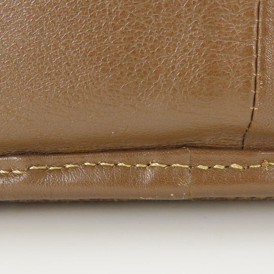 BORBONESE Clutch bag Leather, Suede Brown Women Used Authentic