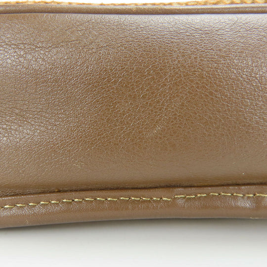 BORBONESE Clutch bag Leather, Suede Brown Women Used Authentic