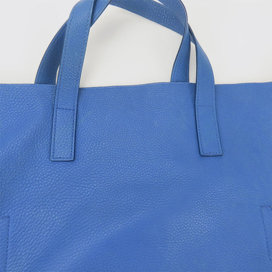 PRADA Tote Bag leather blue Women Used Authentic