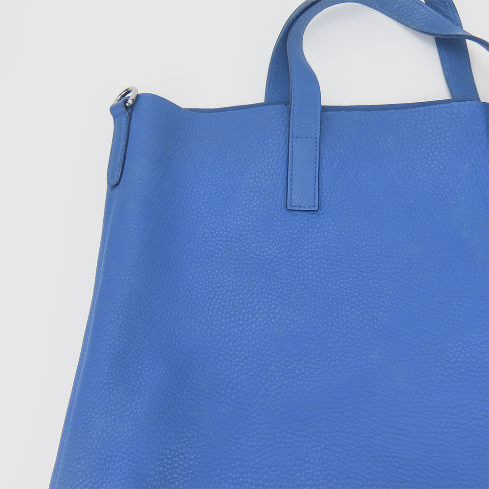 PRADA Tote Bag leather blue Women Used Authentic