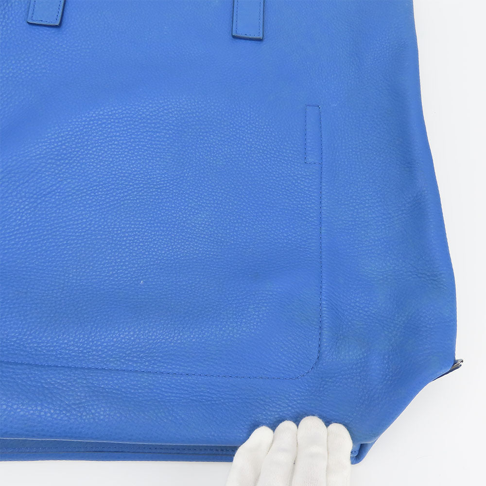 PRADA Tote Bag leather blue Women Used Authentic