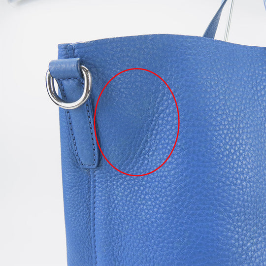 PRADA Tote Bag leather blue Women Used Authentic