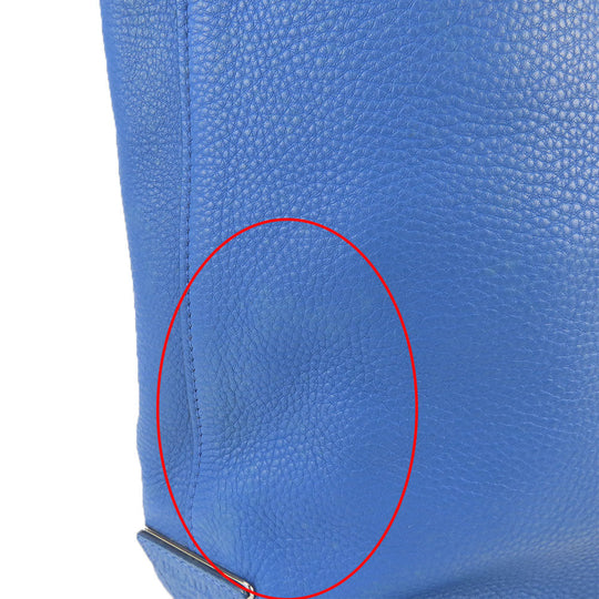 PRADA Tote Bag leather blue Women Used Authentic
