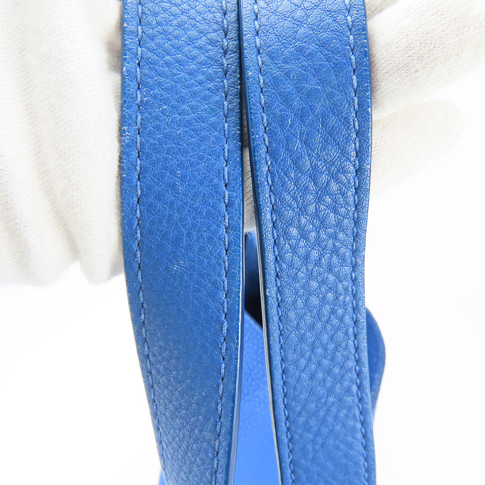 PRADA Tote Bag leather blue Women Used Authentic