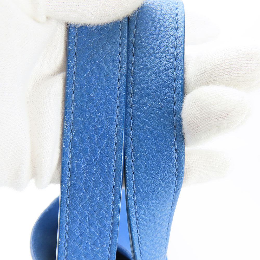 PRADA Tote Bag leather blue Women Used Authentic