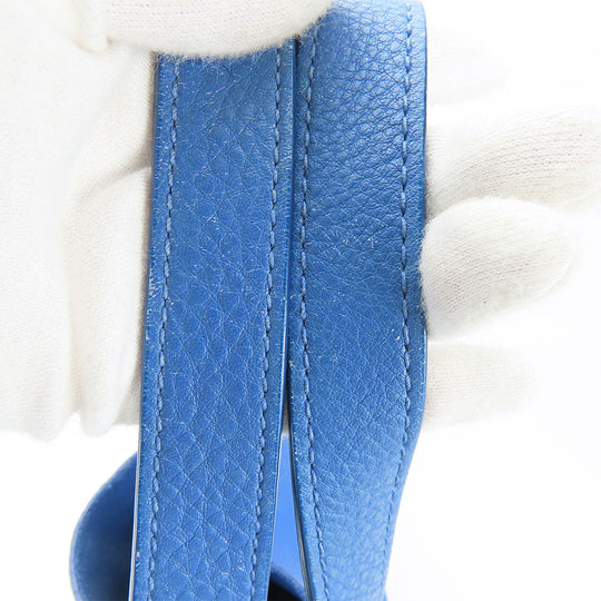 PRADA Tote Bag leather blue Women Used Authentic