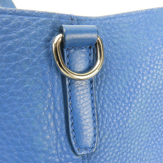 PRADA Tote Bag leather blue Women Used Authentic