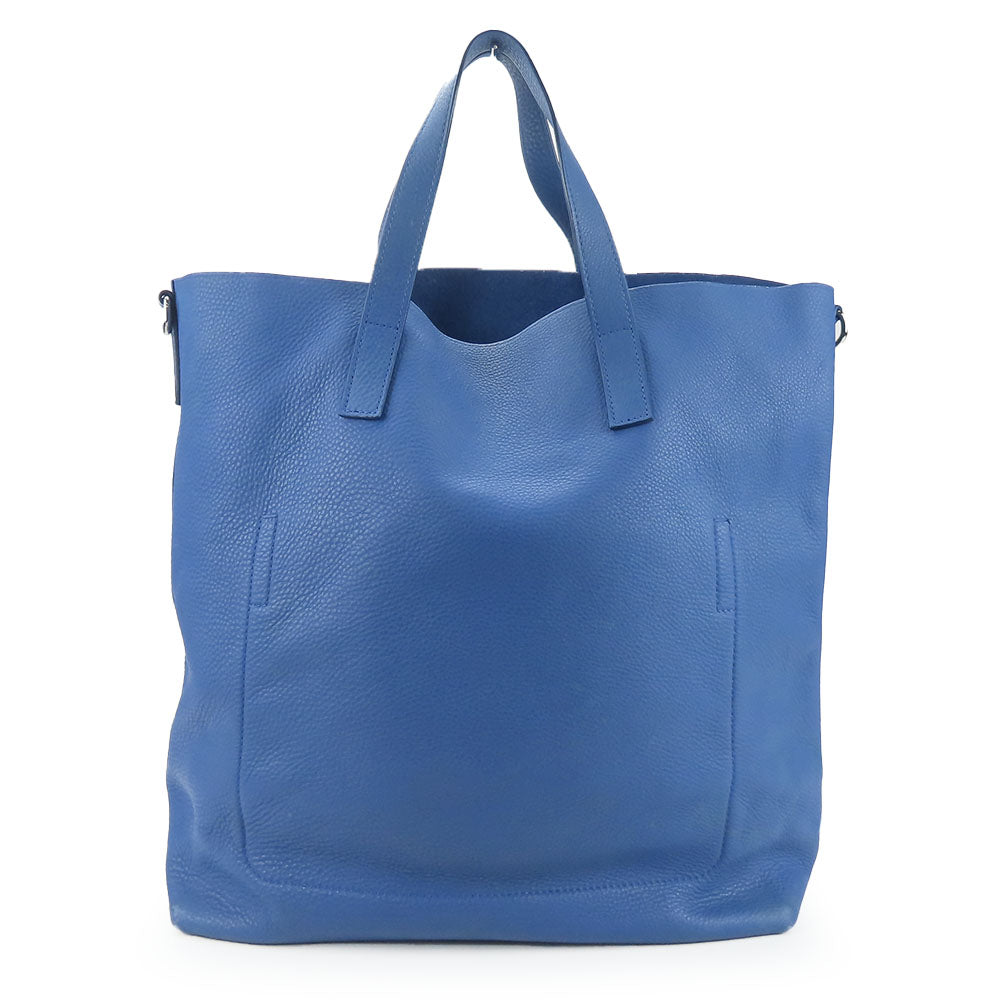 PRADA Tote Bag leather blue Women Used Authentic
