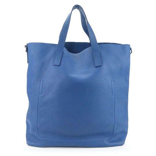 PRADA Tote Bag leather blue Women Used Authentic