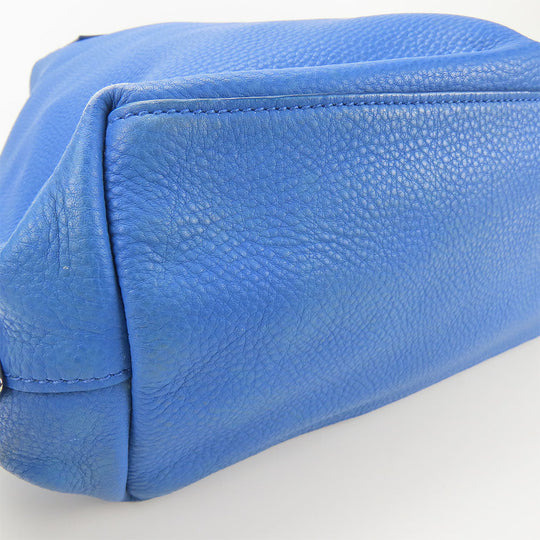 PRADA Tote Bag leather blue Women Used Authentic