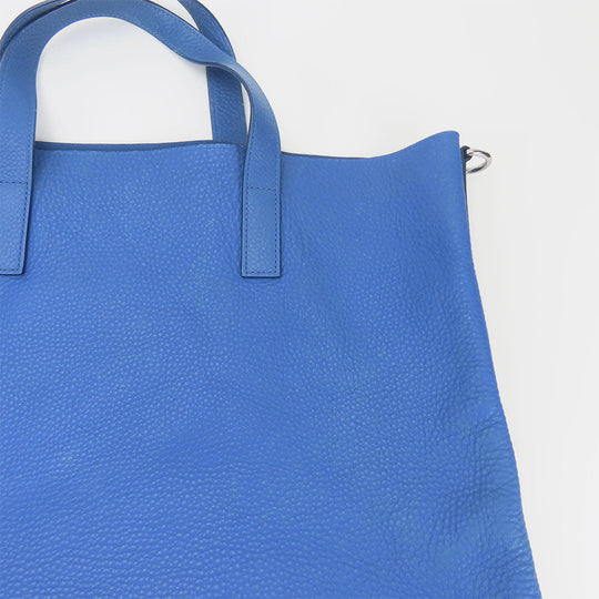 PRADA Tote Bag leather blue Women Used Authentic