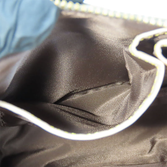 russet Shoulder Bag Nylon, Leather Brown Women Used Authentic