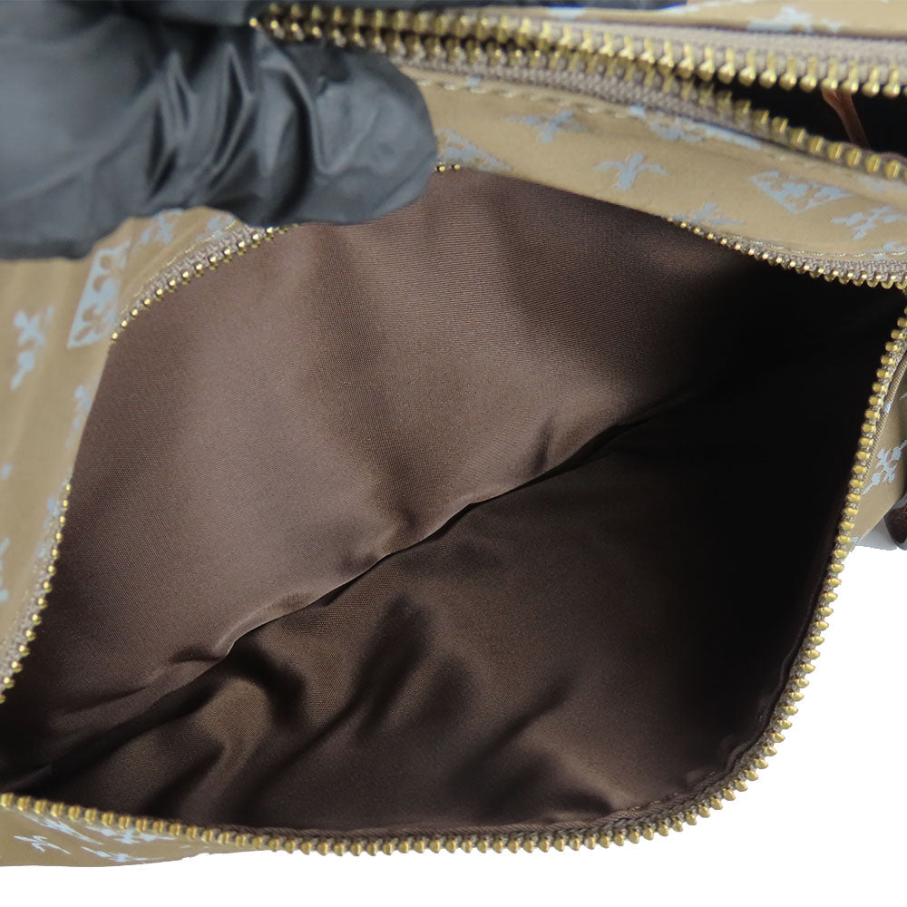 russet Shoulder Bag Nylon, Leather Brown Women Used Authentic