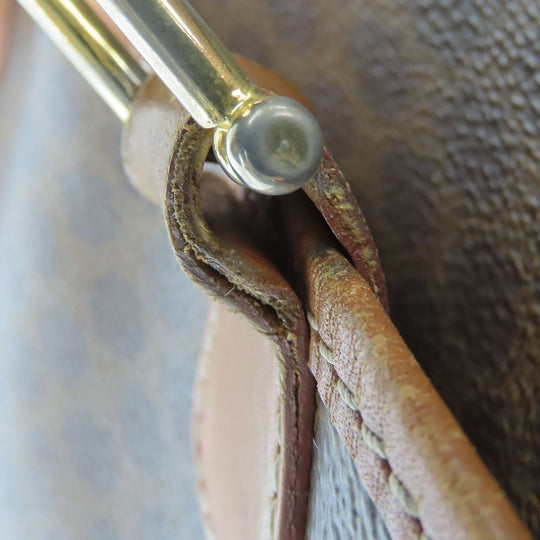 CELINE Handbag M93 PVC, Leather Brown Macadam Women Used Authentic