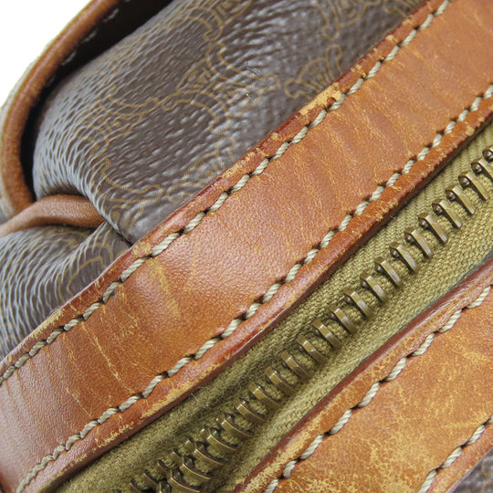 CELINE Handbag M93 PVC, Leather Brown Macadam Women Used Authentic