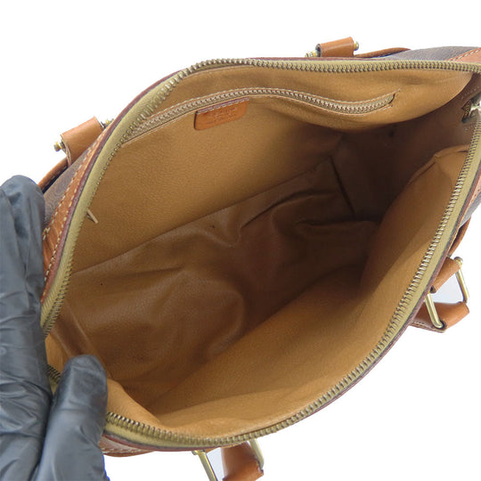 CELINE Handbag M93 PVC, Leather Brown Macadam Women Used Authentic