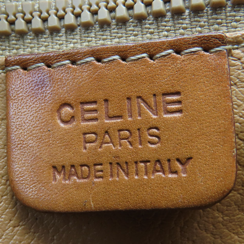 CELINE Handbag M93 PVC, Leather Brown Macadam Women Used Authentic