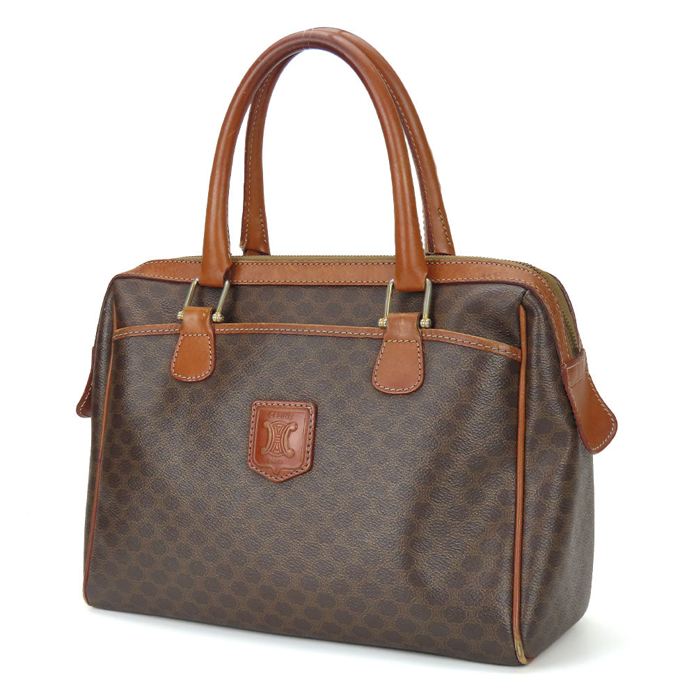 CELINE Handbag M93 PVC, Leather Brown Macadam Women Used Authentic