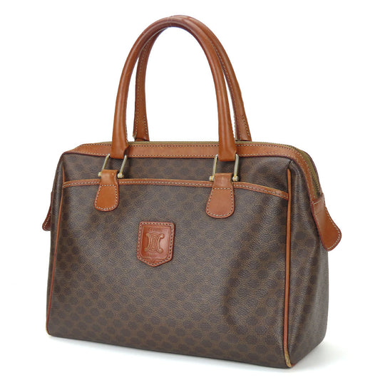 CELINE Handbag M93 PVC, Leather Brown Macadam Women Used Authentic