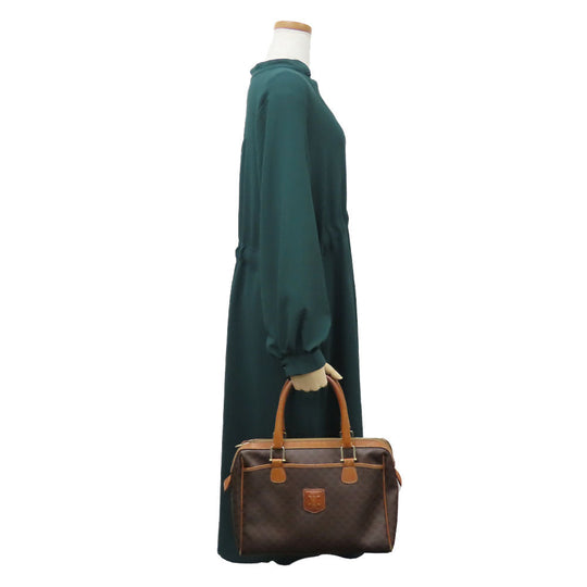 CELINE Handbag M93 PVC, Leather Brown Macadam Women Used Authentic
