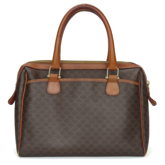 CELINE Handbag M93 PVC, Leather Brown Macadam Women Used Authentic