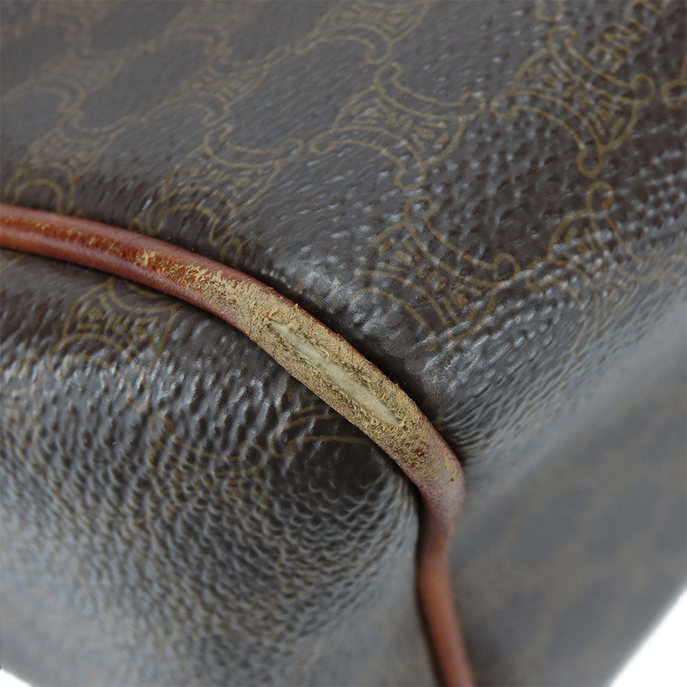 CELINE Handbag M93 PVC, Leather Brown Macadam Women Used Authentic
