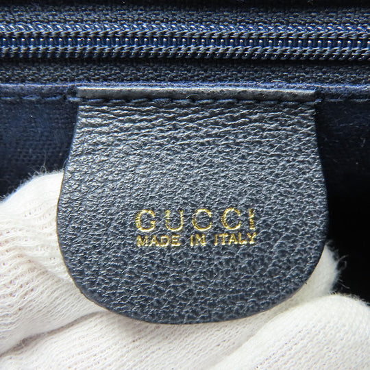 GUCCI Backpack 003.58.0016 Suede Navy Bamboo