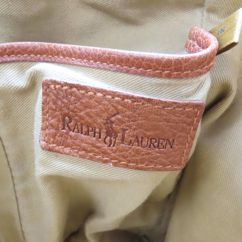 POLO RALPH LAUREN Tote Bag leather Brown unisex(Unisex) Used Authentic