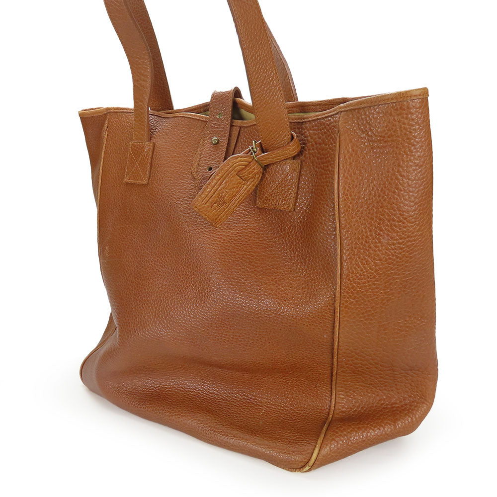 POLO RALPH LAUREN Tote Bag leather Brown unisex(Unisex) Used Authentic
