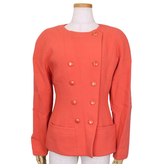CHANEL No color jacket C-TK-5914 wool pink COCO Mark 36