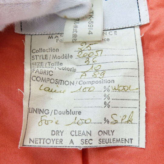 CHANEL No color jacket C-TK-5914 wool pink COCO Mark 36