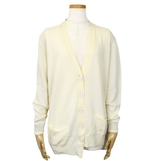LOEWE cardigan wool Ivory Women XS Used Authentic
