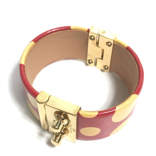 LOUIS VUITTON bracelet enamel Red Kusama Yayoi Collaboration Dot polka dots Women Used Authentic