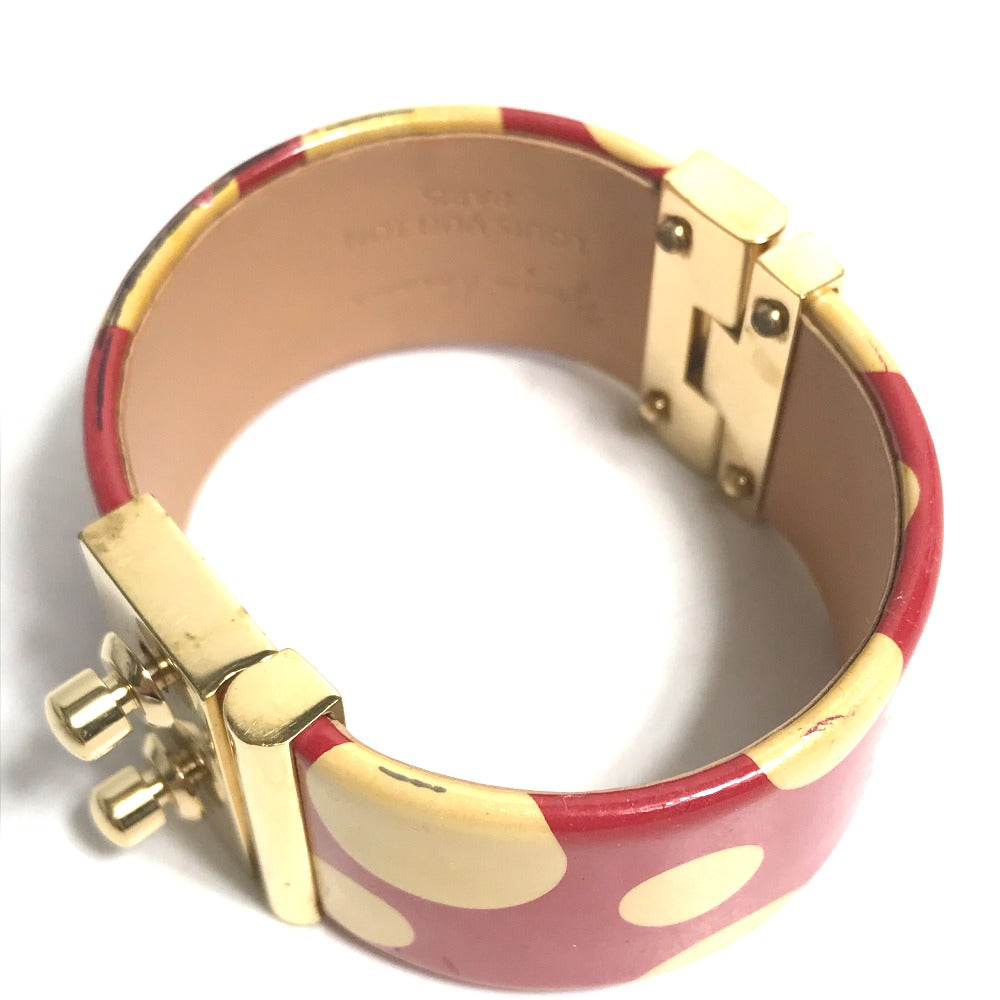 LOUIS VUITTON bracelet enamel Red Kusama Yayoi Collaboration Dot polka dots Women Used Authentic